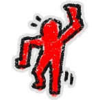 Red Doodle Person